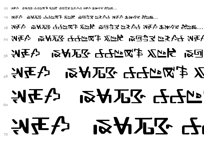 Alien Gantz font waterfall